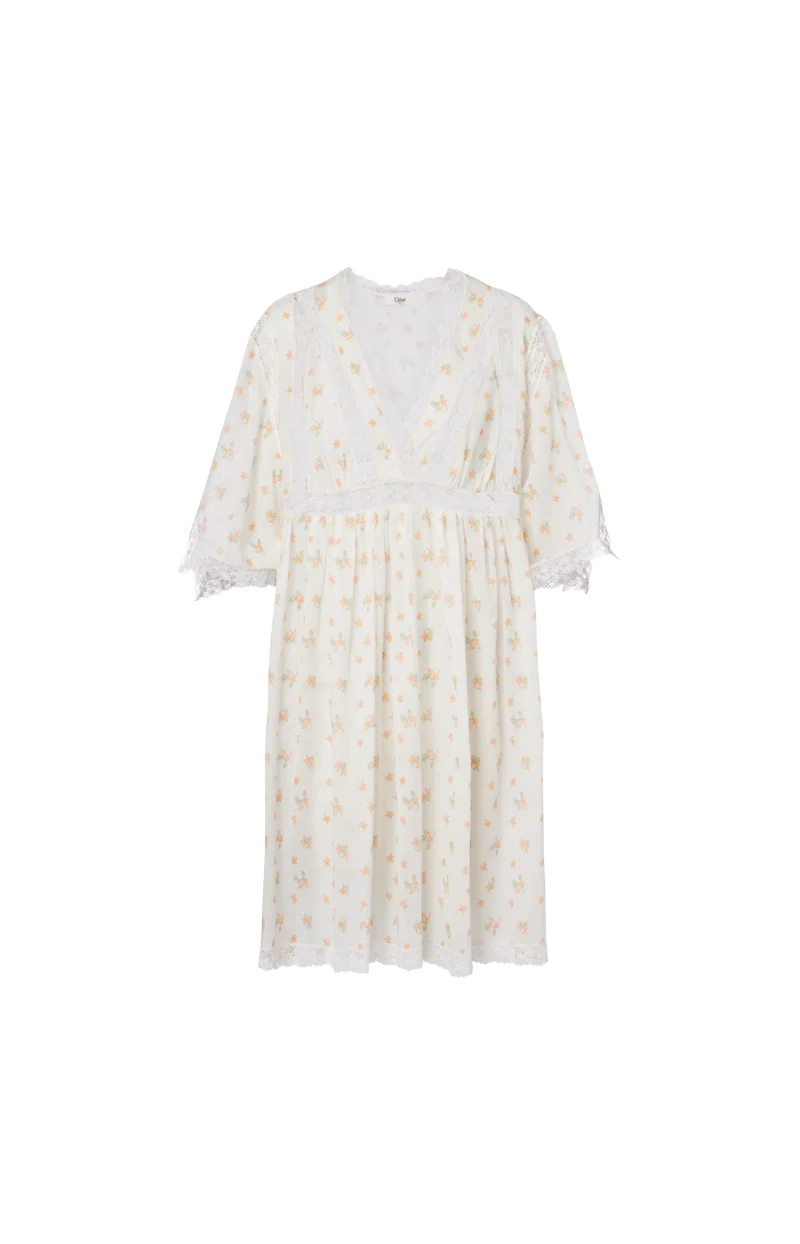 Floral Cotton Voile Minidress