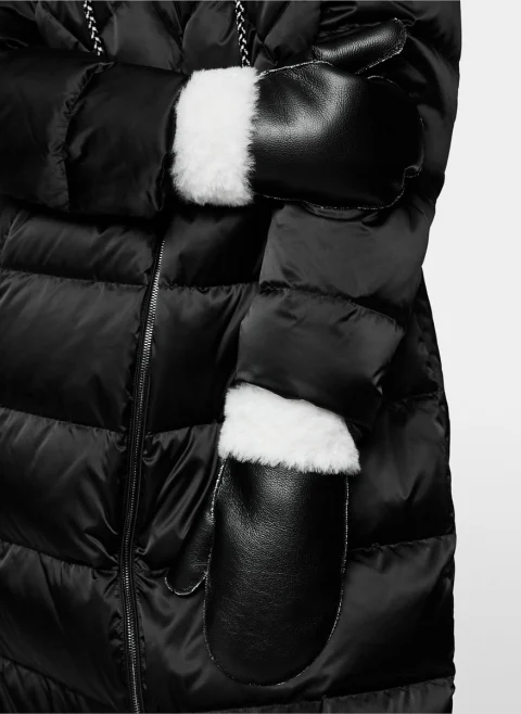 Кожени ръкавици с контрастни детайли Marc Cain Sports — снимка 4