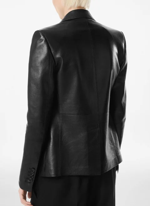 Едноредно сако от кожа Tom Ford — снимка 3