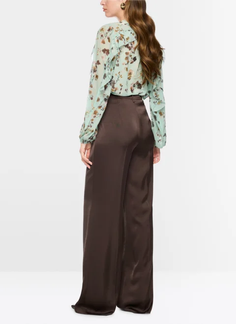 Сатениран панталон с връзки 'Warri' Marc Cain Collections — снимка 3