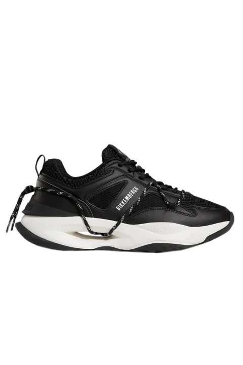 Sneakers Sneak Hole M 25116CP microfiber laether black