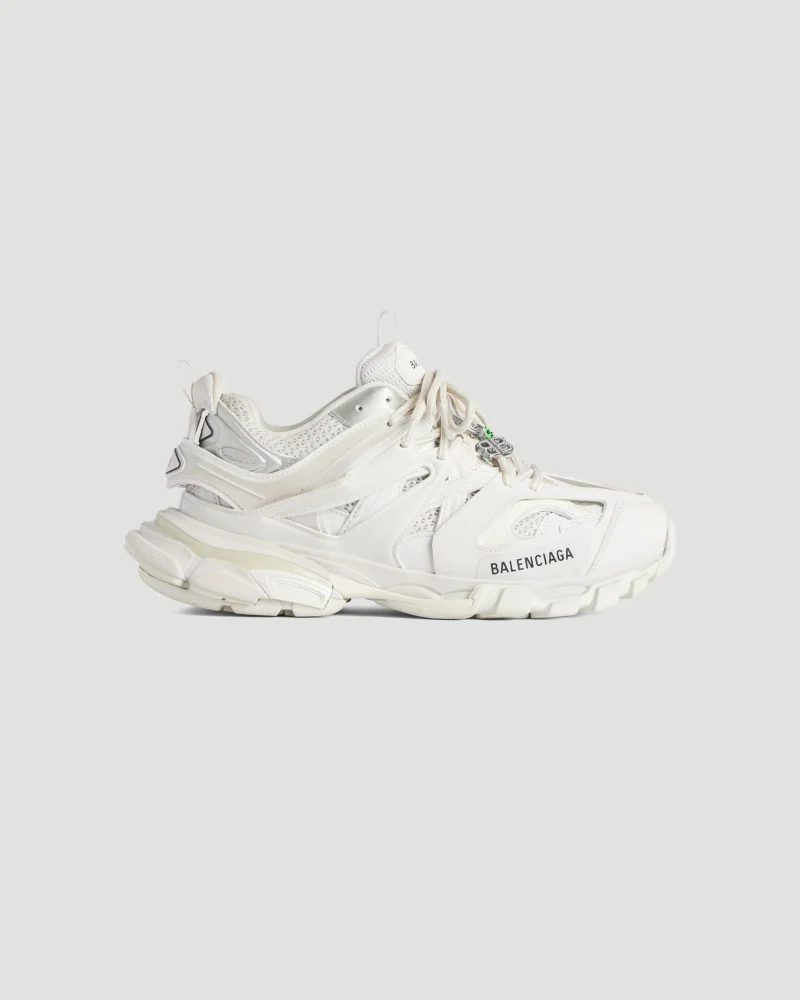 Track Sneaker with Charms in White