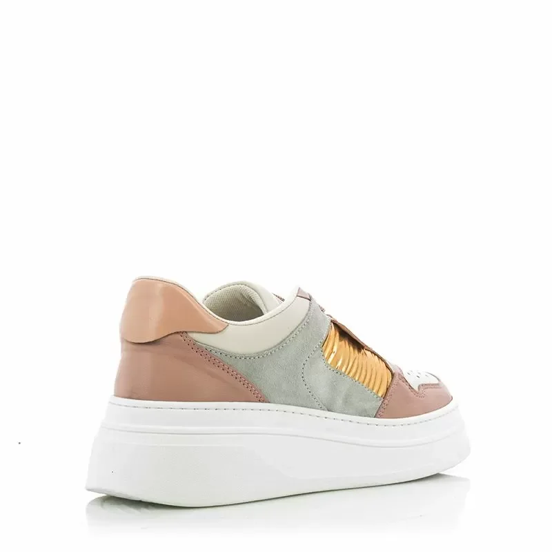 Дамски Сникърс CESARE PACIOTTI 4US – TAYLOR-05 -NAPA CIPRIA/VELOUR BIANCO — снимка 3