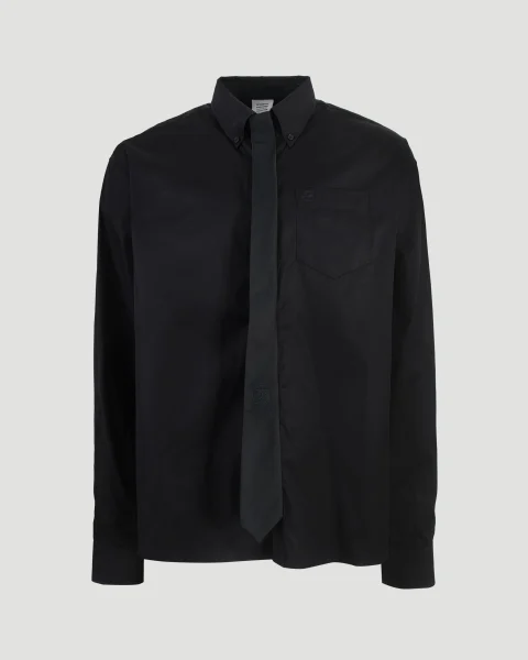 Black Shirt with Tie