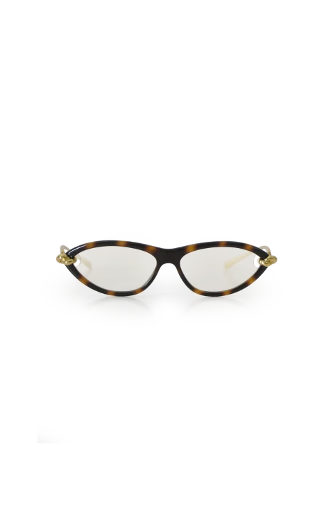 Knot Cat Eye Sunglasses in Havana/Transparent