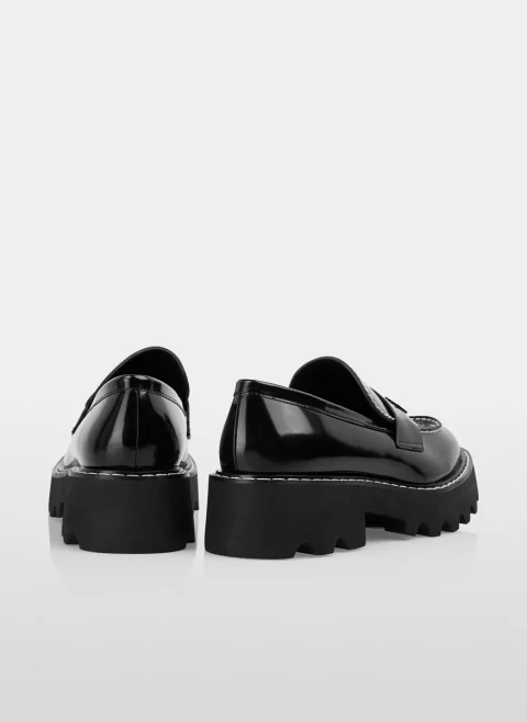Кожени мокасини с контрастни шевове Marc Cain Sports — снимка 3