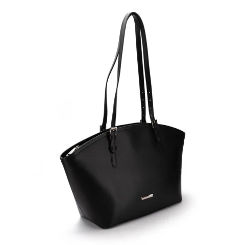 Дамска черна чанта Perla 2009 Cromia — снимка 5