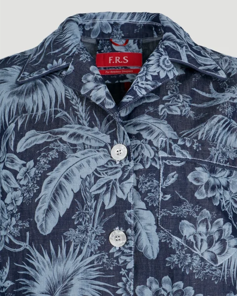 Short Sleeves Shirt with a Tropical Hawaii Print — снимка 3