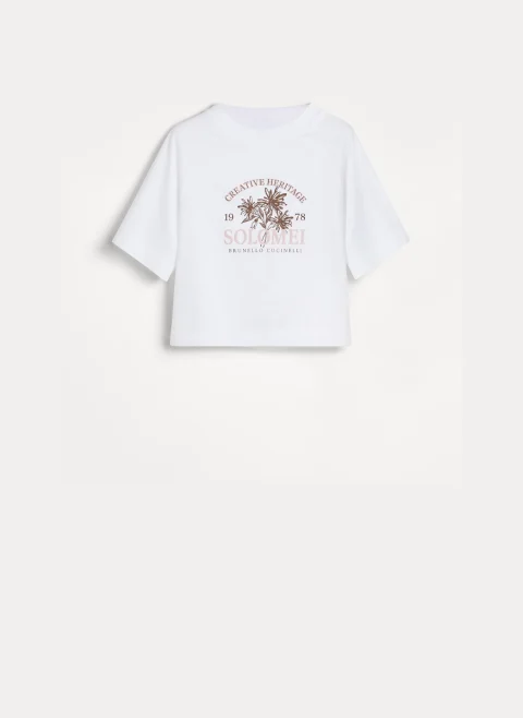 Тишърт с принт Brunello Cucinelli Kids 4-6