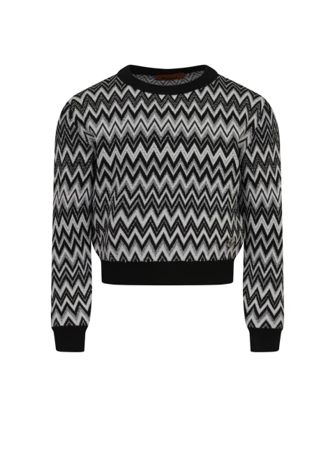 Пуловер от вълна с принт 'Zig-Zag' Missoni Kids