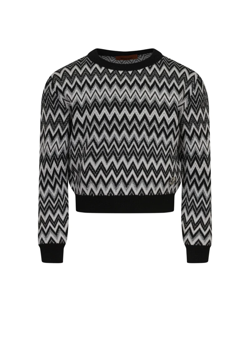 Пуловер от вълна с принт 'Zig-Zag' Missoni Kids