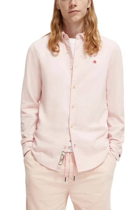 Риза Fine Corduroy - Slim Fit 173080 SC4320 pink cloud — снимка 2