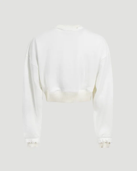 Cotton Hoodie in White — снимка 3