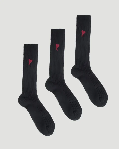 3 Pack Socks Ami de Coeur in Black — снимка 2