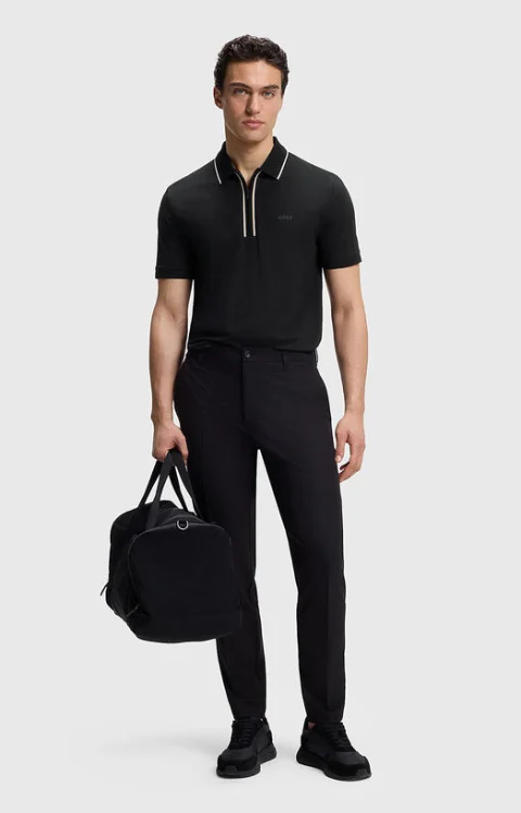 Поло-шърт ACTIVE SLIM FIT с цип — снимка 2