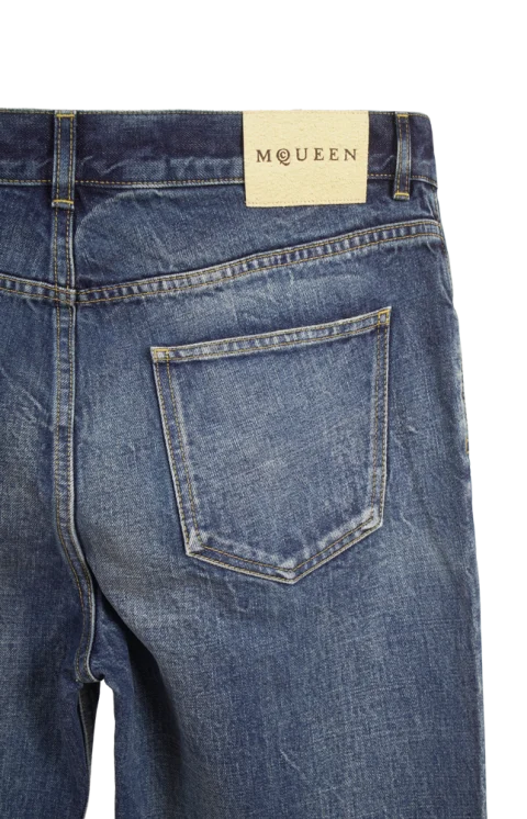 Straight Leg Jeans in Washed Blue — снимка 2