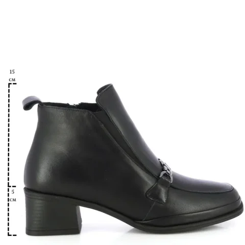 Дамски Боти На Ток VERONELLA – 045-4307 BLACK LEATHER — снимка 6