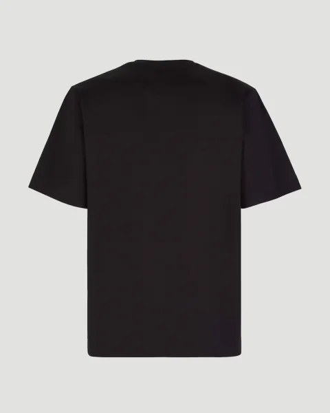 Cotton T-Shirt in Black — снимка 2