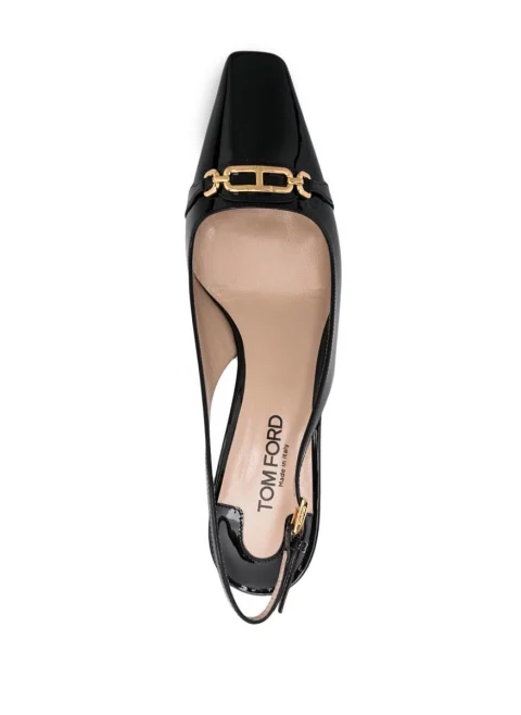 Обувки на ток с метален детайл Tom Ford — снимка 3