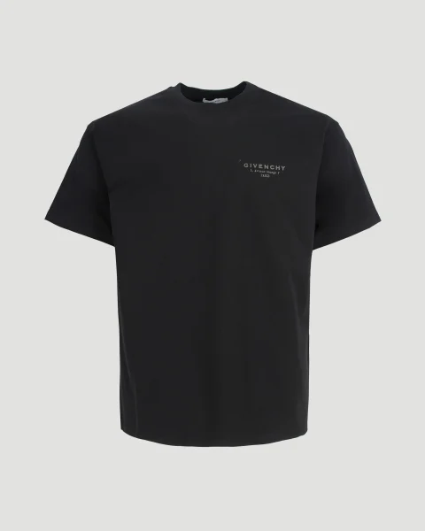 Cotton T-Shirt with Givenchy Logo in Black