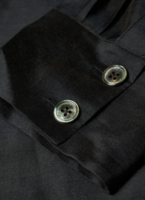 Риза от копринена органза Paul Smith — снимка 7