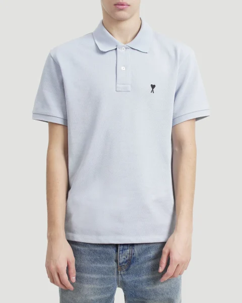 Ami de Coeur Polo Shirt in Sky Blue — снимка 2