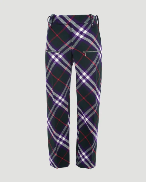 Check Print Trousers