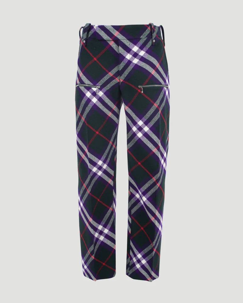 Check Print Trousers