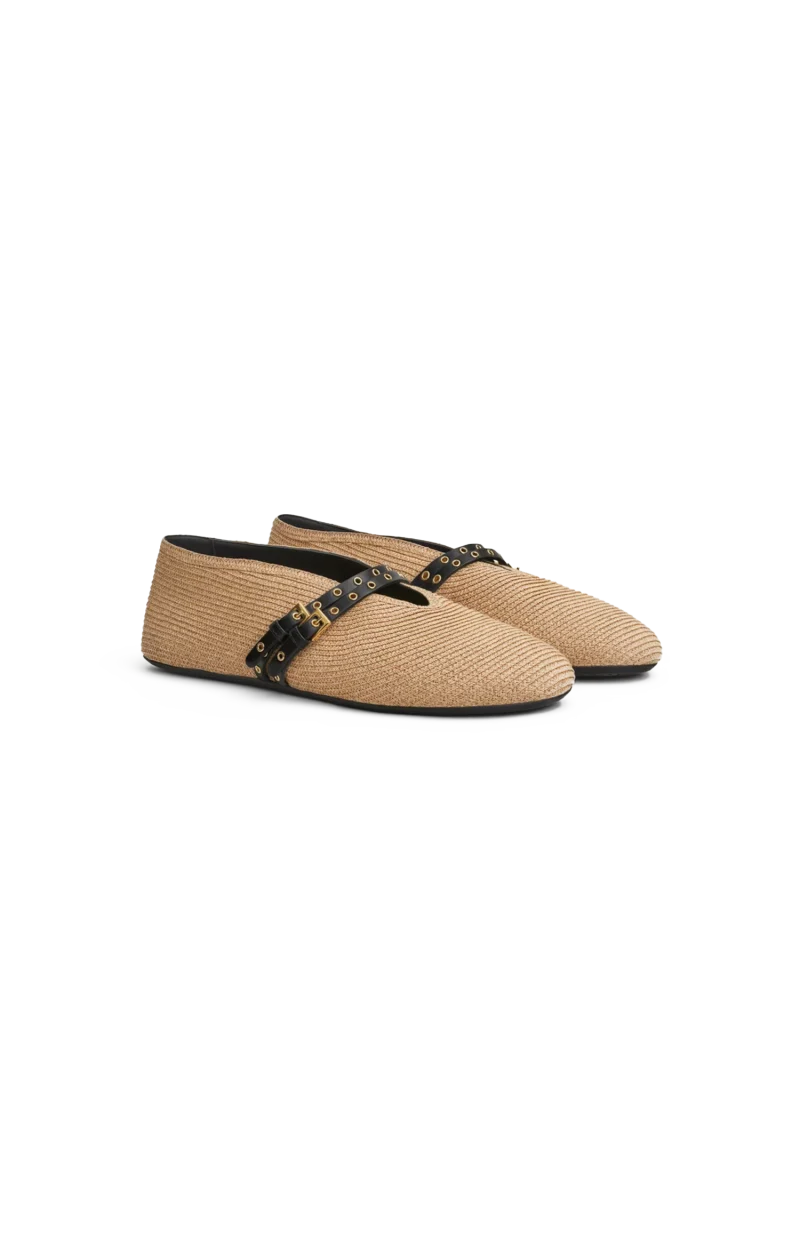 Ballet Flats in Paper Straw — снимка 2