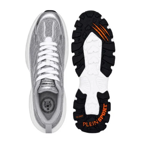 Дамски бели маратонки PULSE X METALLIC PLEIN SPORT — снимка 8