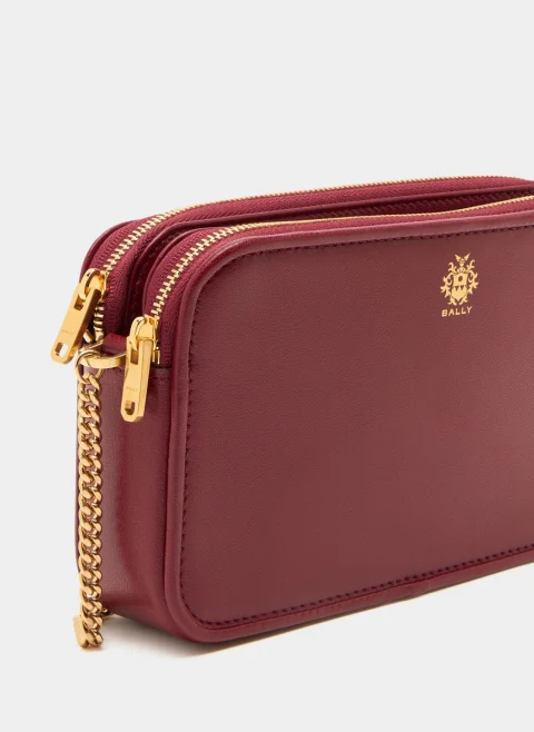 Мини чанта от естествена кожа Bally — снимка 5