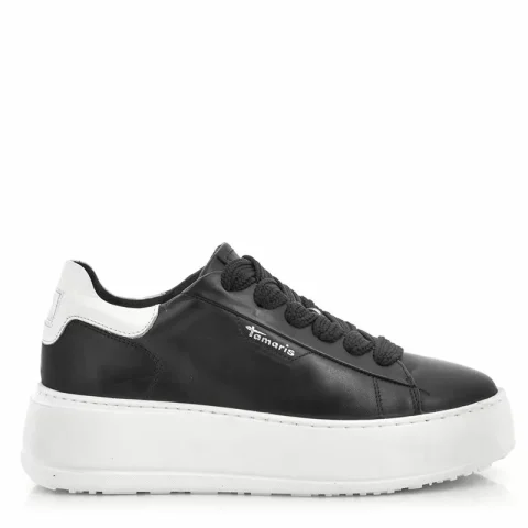 Дамски Сникърс TAMARIS – 1-1-23812-20 003 BLACK LEATHER