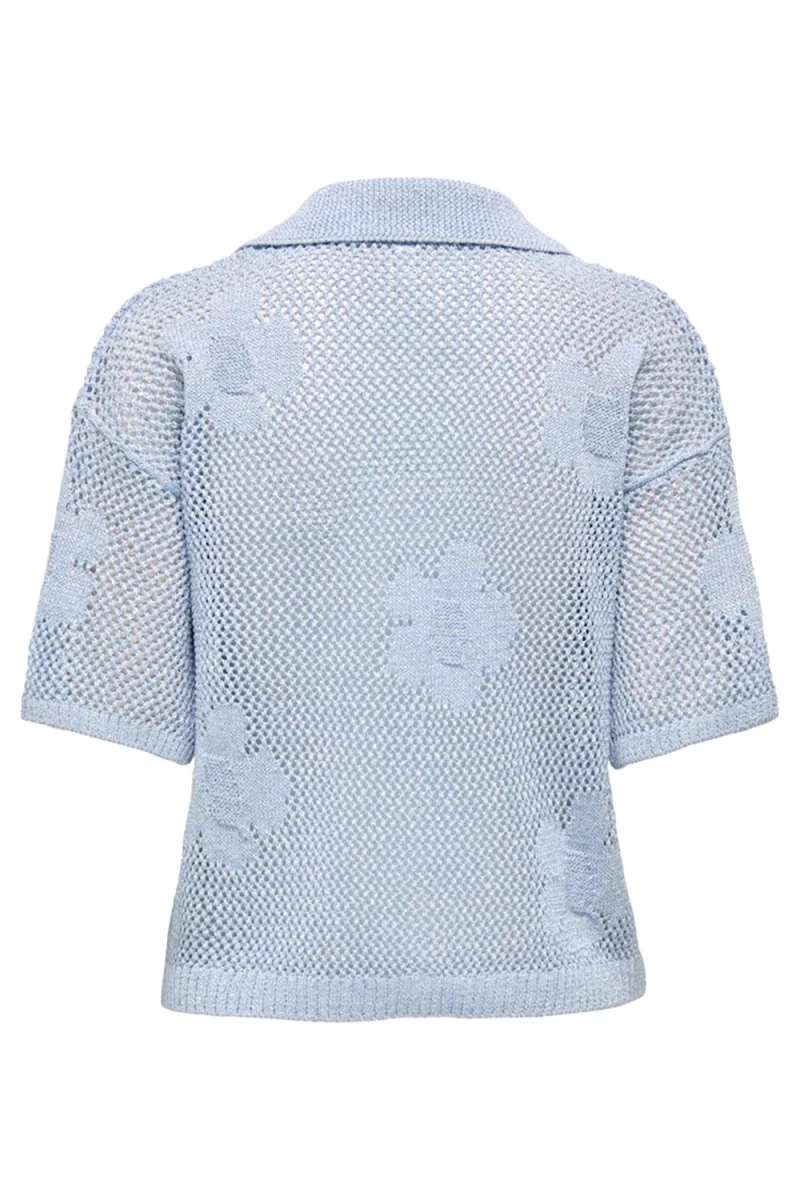 Жилетка Onlceline Ss Glitter Mesh Cardi Knt 15364732 16-4016 TCX soft chambray — снимка 2