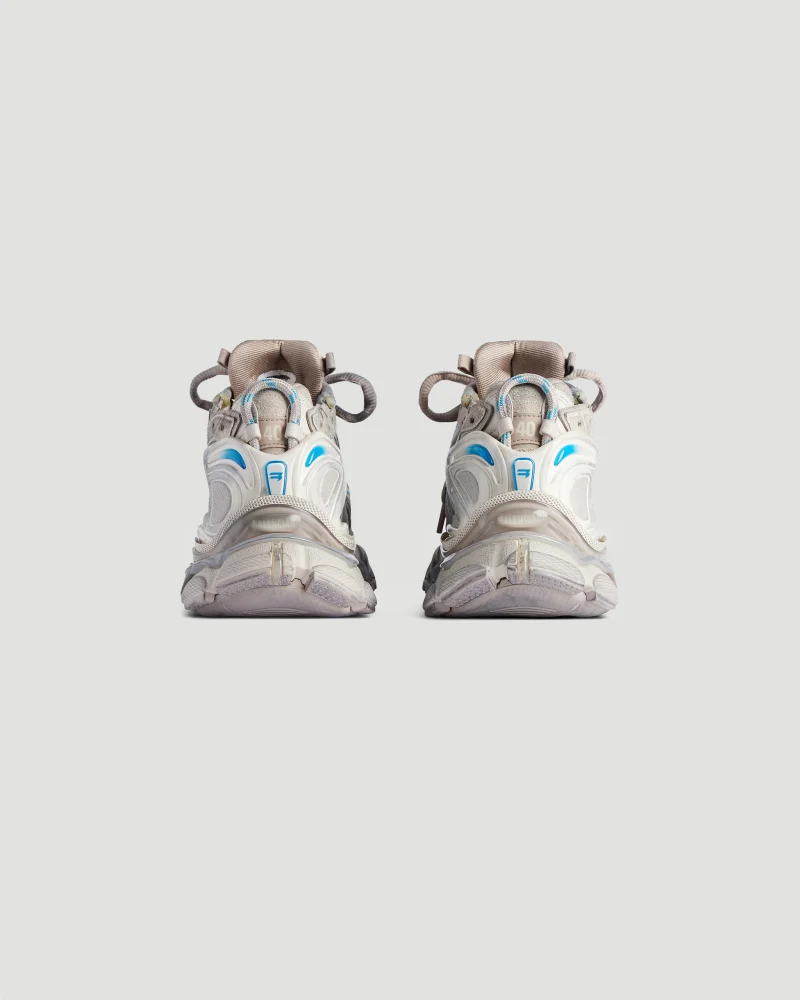 Runner Sneaker in Taupe and Blue — снимка 5
