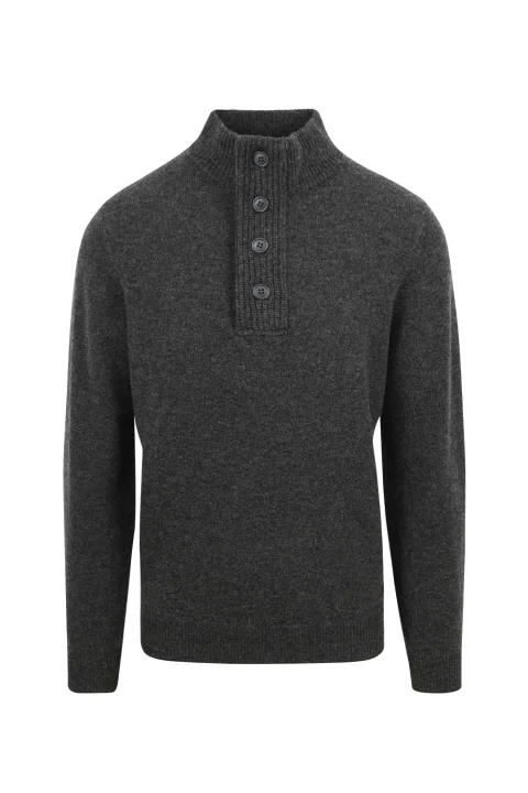 Плетено Essential Patch Half Zip Knitted Jumper MKN0585 ch91 charcoal