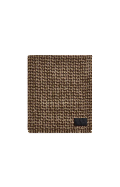Check Scarf in Brown/Beige