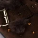 Дамски кафяви чехли с вълна Loriblu — снимка 5
