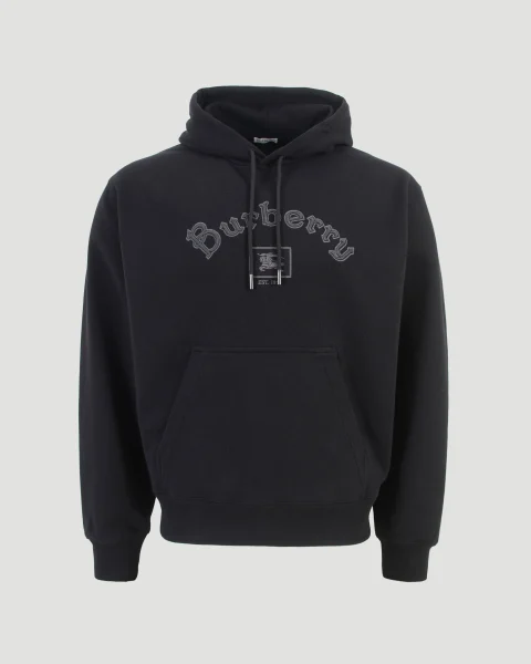 Gothic Logo Cotton Hoodie