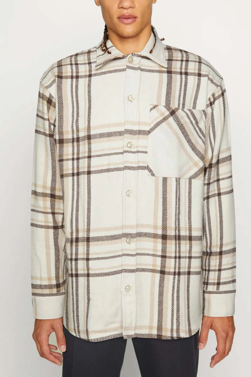 Риза Jordennis Check Becks Relaxed Shirt Ls 12218598 19-1314 TCX seal brown — снимка 2