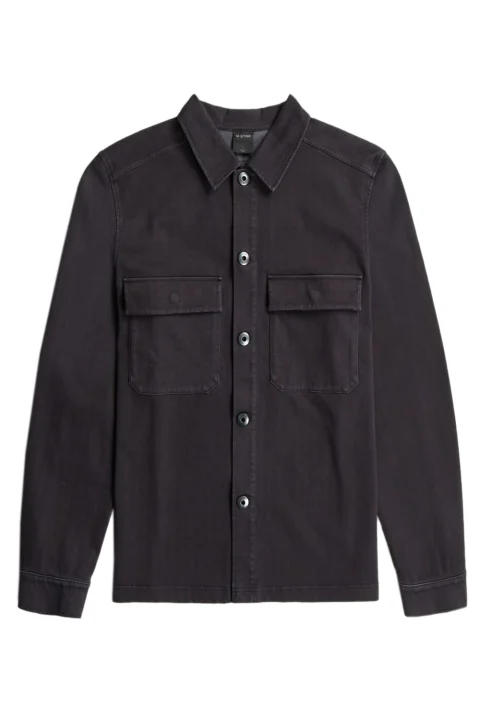 Washed Hb Overshirt Sw L\S D30657-E161-B564 dk black gd