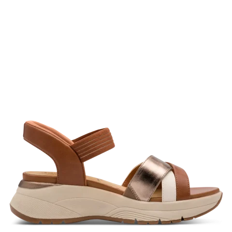 Дамски Сандали На Платформа Tamaris COMFORT – 88740 COGNAC COMB — снимка 2