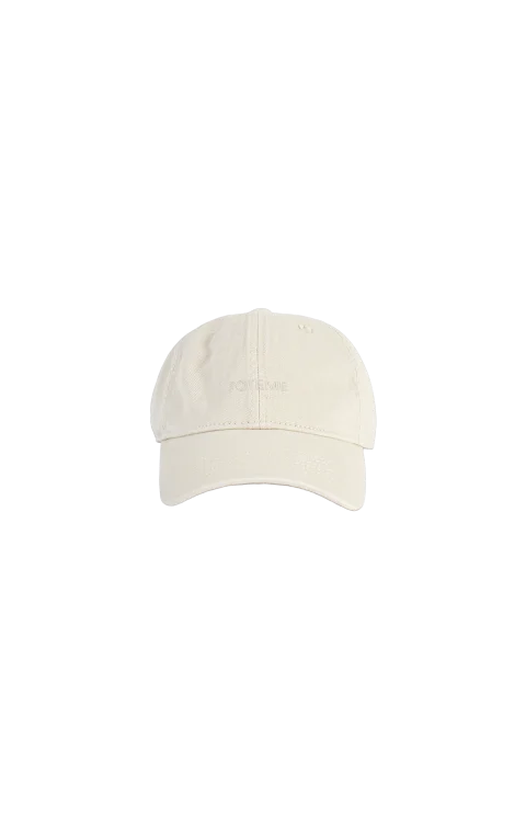 Leather Trim Cotton Cap