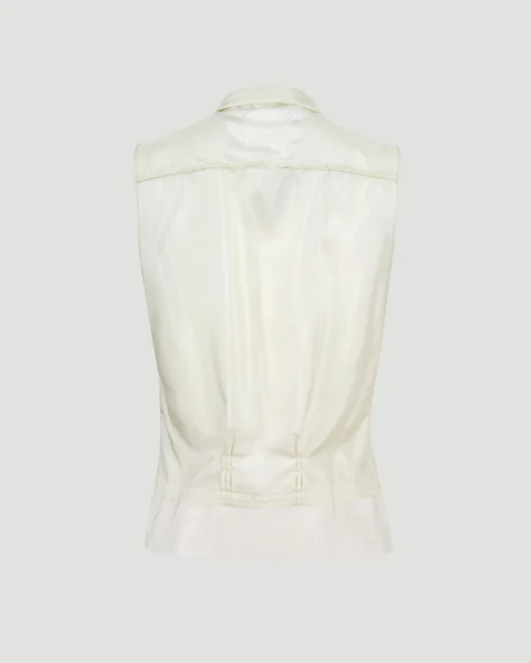 Silk Top in Ivory — снимка 2
