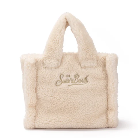 Дамска бяла чанта Vanity Mini Teddy SAINT BARTH — снимка 6