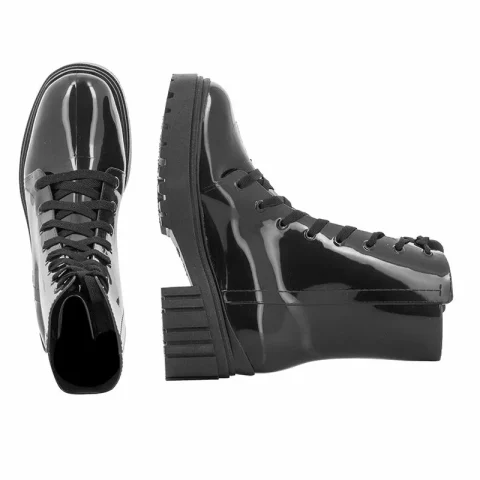 Дамски Гумени Боти PETITE JOLIE – PJ5604 J-LASTIC BLACK/BLACK/WHITE — снимка 3