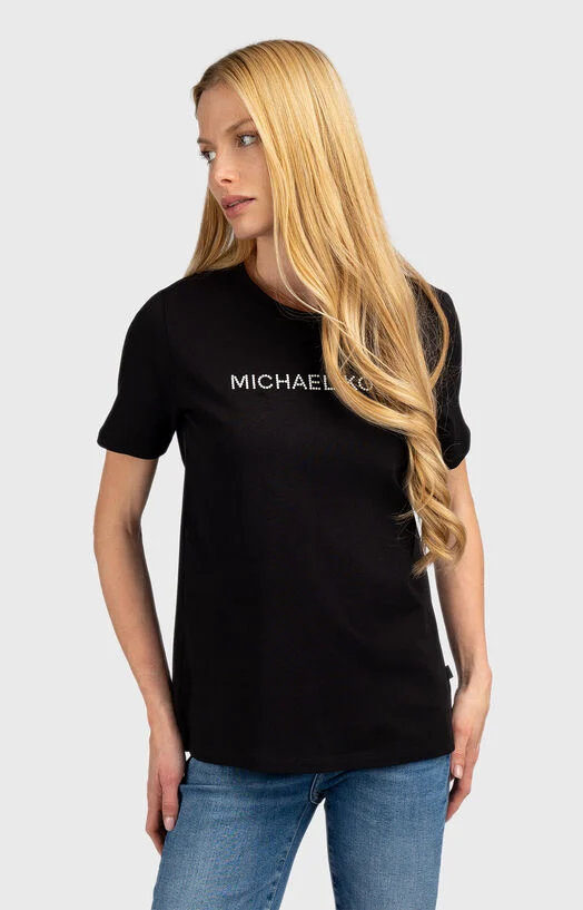 Тениска с овално деколте и капси