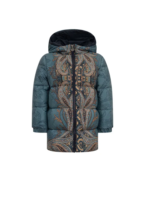 Пухено яке с принт 'Paisley' Etro Kids