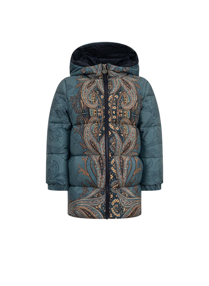 Пухено яке с принт 'Paisley' Etro Kids