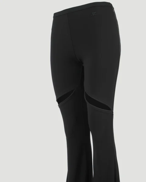 Ellipse Zipped Crepe Jersey Bootcut Pants — снимка 2