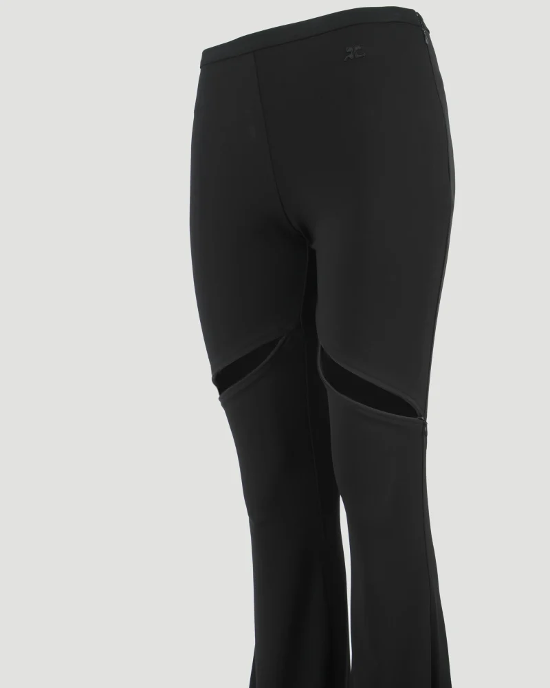 Ellipse Zipped Crepe Jersey Bootcut Pants — снимка 2